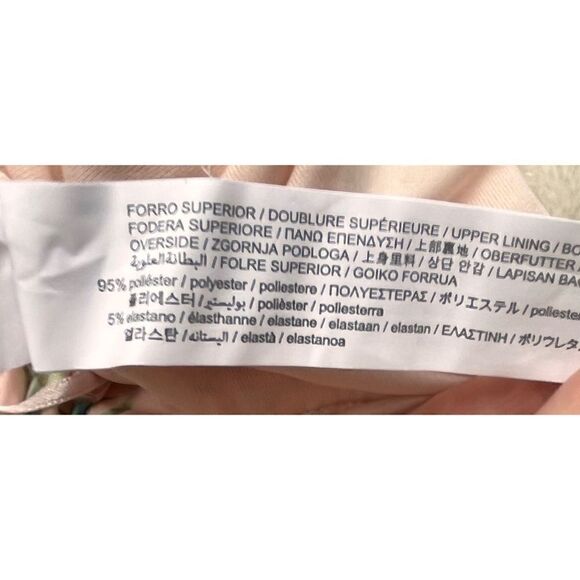 NWT Zara Floral Print Corset V-Neck Halter Neck Tie Crop Top in Pale Pink - Picture 15 of 16